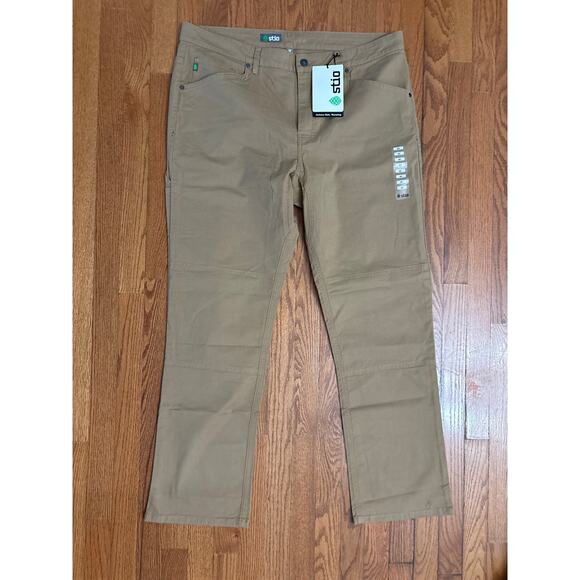 Stio men’s Rivet Canvas Utility Boot Brown Pants 40x32- NWT - Picture 1 of 7